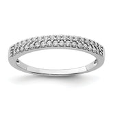 Sterling Silver Rhodium-Plated CZ Ring